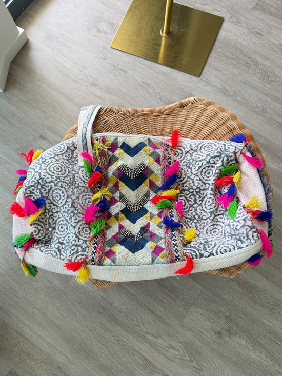 Antica Sartoria Handbags - Bohemian Colorful Tassel Boho Tote Bag - ANTICA SARTORIA - Preloved - fair